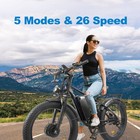 Electric Bike 3000w 52v 25ah Dual Motor 26  Fat Tire 39mph Mountain Ebike Adult