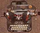 Antique Oliver No 9 Standard Visible Writer Batwing Typewriter Military Green