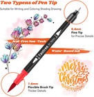 Dual Tip Art Markers  Pens For Kids  Adult Coloring Books  Fine   Brush Tip