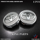Set Of 4 Toyota Wheel Center Hub Caps 57mm Chrome Logo Prius Corolla Yaris