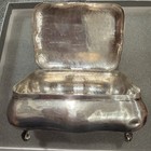 800 Battuto A Mano - Vintage Handmade Jewelry Box Claw Foot Hammered 800 Silver