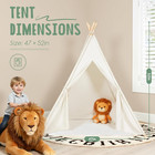 Sumbababy Teepee Tent For Kids Indoor - Toddler Play Tent Washable Tipi Sleepove