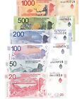 Argentina Set 6 Pcs 20-50-100-200-500-1000 Pesos  2017 2023  Unc  P-361 366