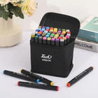 24 48 80 Colors Oily Art Marker Pen Set For Draw Double Headed Sketching Oily Ti