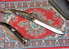 9 In Genuine Navaja Ring Pull D2 Steel Pocket Knife Bull Horn Okapi  Free Ship 