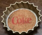 3    Long Used Coke Coca Cola Plastic Bottle Cap Cork Lined Coaster
