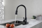 Brushed Nickel Pull Out Faucet Fits Stainless Steel Kitchen