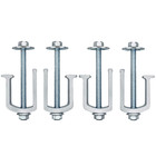 Bxr Tool Box Truck Clamp  Universal Easy Installation  Aluminum Body - 4 Pack