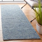 Safavieh Natura Collection Runner Rug - 2 3  X 6   Blue  Handmade Wool  Ideal