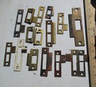 16 Vintage Brass Door Strike Plates  Mortise Lock  Striker  Keeper