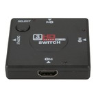Square Box 3-port Hdmi Switcher 3 In 1 Out 1080p 3d For Ps3  Pc  Dv  Dlp Video M