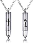 Bullet Urn Necklace For Ashes For Dad Keepsake Cremation Memorial Jewelry Gifts