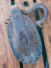 Vintage Metal Block Tackle Pulley Hoist Hook  Farm Decor
