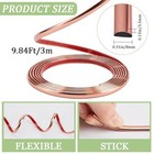  10ft Peel And Stick Molding Trim Flexible Self-adhesive Decorative Strip Rose 