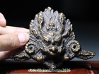China Dynasty Folk Old Antique Red Copper Buddhism Garuda Bird God Mask Head 8 5