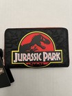 Loungefly Jurassic Park Wallet Classic Logo Dinosaur Embossed Universal Studios