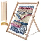 25 2  H X 19 3  W Weaving Loom With Stand Wooden Multi-craft Weaving Loom Art   