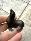 Vintage 2    Small Bronze Seal Figurine Marked Japan Metal Sea Lion Cute