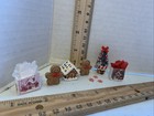 Dollhouse Miniature 1 12 Christmas Gingerbread Tree House Man Gift Bag Lot 4