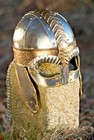 Antique Roman Medieval Viking Steel Helmet With Chainmail Knight Armor Helmet