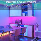 100 Ft Led Lights For Bedroom Music Sync Rgb Led Strip Lights With App   Remote 