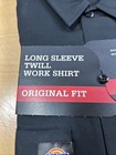Dickies Work Shirt Mens 2xt Black Original Fit Long Sleeve 574bk  6496 