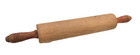 Vintage Wood Wooded Rolling Pin Red Handle Baking Primitive Farm Cottage Country