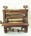 Vtg Antique Anchor Brand Hand Crank Wood Clothes Wringer Washer Primitive Decor