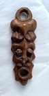Vintage Hand Carved Wood African Tribal Art Tiki Mask  9  Wall Decor Mozambique