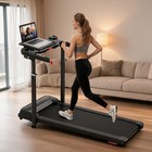 3 5hp Folding Treadmill Running Machine Adjustable Height With Desk Workstation