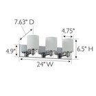 Design House Dane 3 Light Bathroom Vanity Fixture Polished Chrome 587478