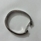 Vintage Taxco Heavy Sterling Silver Mexico Hinged Bracelet Stamped