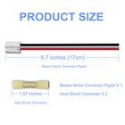 2-pin Hvac Heater Blower Motor Connector Pigtail Fit For Toyota Tacoma 2016-2023