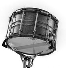 14x8 Deep Steel Snare Drum 12 Vent Heavy Duty Rock Metal Snare Metallic Silver