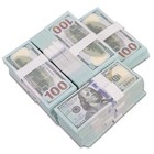 100 Pcs Prop Toys Gun Money Bank Games Film Cash Paper 100 Dollar Bills   Usd