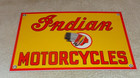 Vintage Indian Motorcycles 12  X 8  Porcelain Metal Gasoline Oil Sign Pump Plate