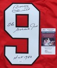 Bobby Hull Hof Chicago Blackhawks Signed  9 Jersey W  Jsa Coa Inscribed Twice