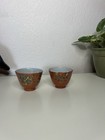 Pair Of Antique Early 19th Century Chinese Porcelain Coral Small Tea Cups