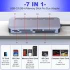 Memory Stick Pro Duo Card Reader  7 In 1 Usb-a usb-c Multi Memory Card Reader   