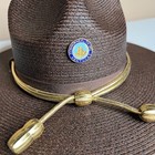 Vintage Beaver Brown Felt Ky  State Police Campaign Hat Sheriff Size 6 3 4