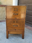 Antique Yawman erbe 2-drawer Tiger Oak Quarter Sawn Oak File Cabinet Early 1900s