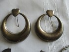Vintage Estate Jewelry Lot Of 7 Pair Larger Unusual Mixed Pierced Earrings  007