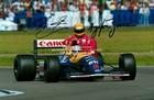 Ayrton Senna Nigel Mansell Signed Lift Photo Printed Autograph Formula One F1