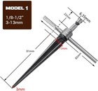 2pcs T Handle Taper Reamer Tool Set 6 Fluted Chamfer Reaming 1 4 Inch Hex Shank