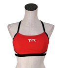 Tyr Female Thin Strap Carbon Series Racerback Tri Top Beft6a Red Black Size S
