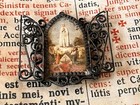 Rare Relic St  Lucia Do Santos   Handmade Fatima Triptych Icon - Rome - 1900 s  