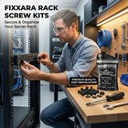 M6x16 Rack Mount Screws     50-pack Server Rack Screws With Cage Nuts   Nylon W   