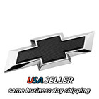 Chrome Black Steering Wheel Bowtie Overlay Chevy Silverado 14-24 Emblem Badge