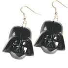 Huge Funky Darth Vader Earrings Star Wars Sci-fi Villain Force Costume Jewelry