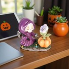 Gothic Decor Grim Reaper Statue With Skull Pumpkin Gifts For Gothic Lovers  L   